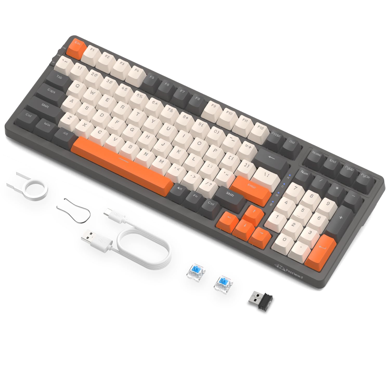Amazon.com: ATTACK SHARK K8 Wireless Mechanical Keyboard, 100 Keys